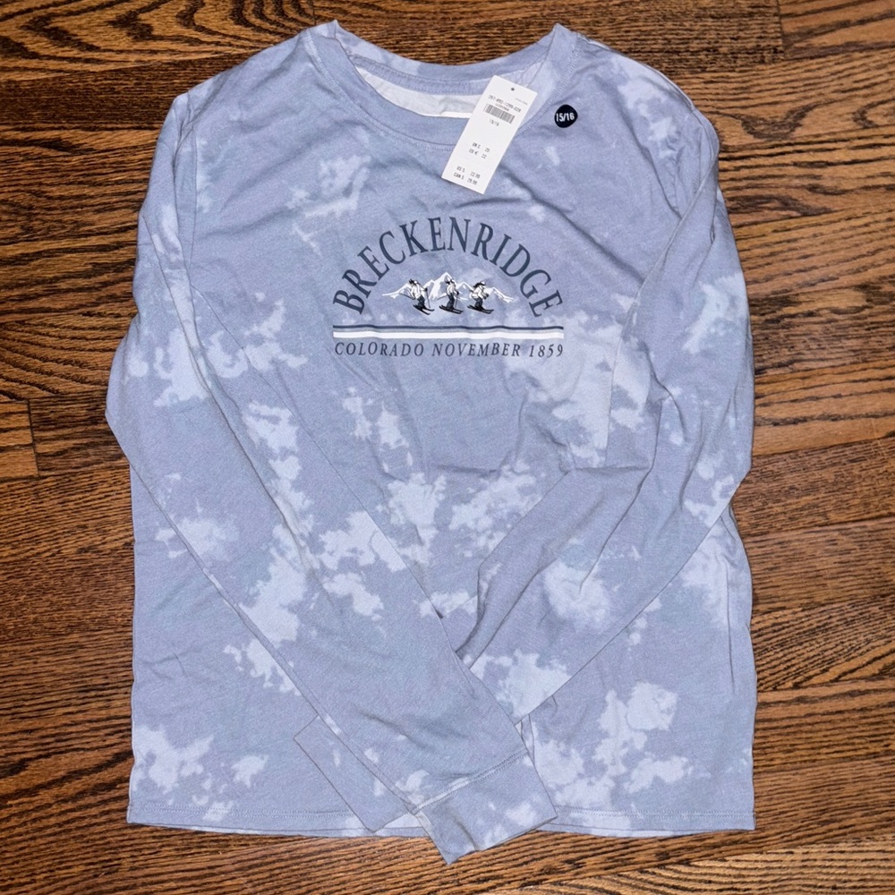 a&f Breckenridge Tie-Dye Long Sleeve Shirt - teen or petite adult